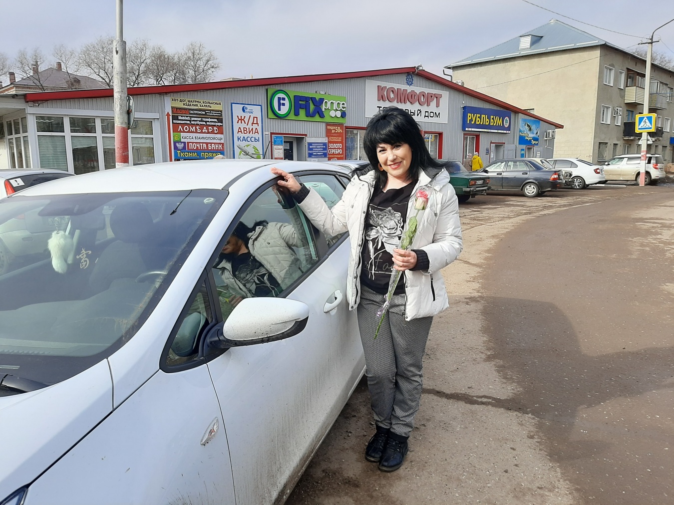 Цветы для автоледи!