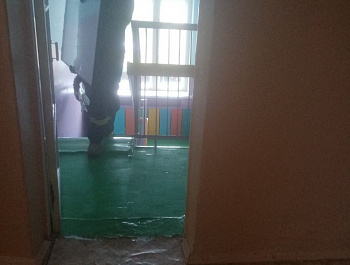 Начинается ремонт в детском саду«Ромашка»   